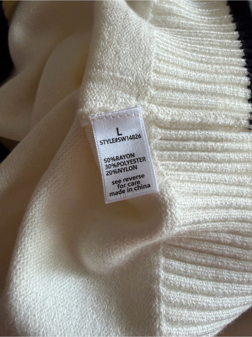 Active USA Cream Embroidered Bear Sweater - Picture 7 of 7
